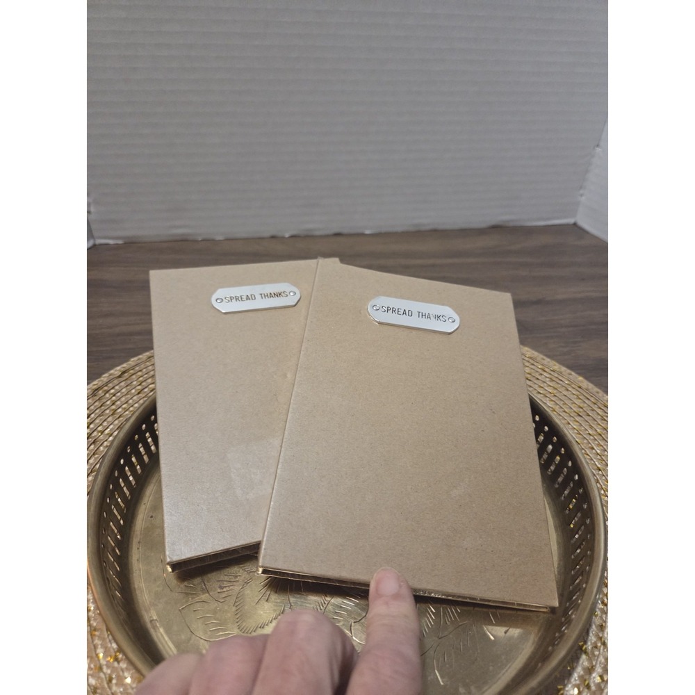 Mud Pie Thanksgiving stamped metal spreader knife set, 2 Sets